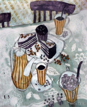 Торт із медовою смородиною