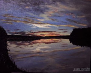 Sunset in Kandalaksha