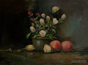 Троянди та персики