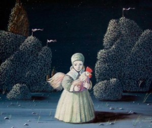 Дівчина з півня.