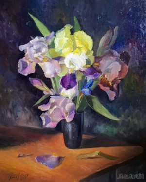 Night bouquet of Irises