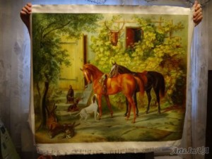 "Коні біля ганку"