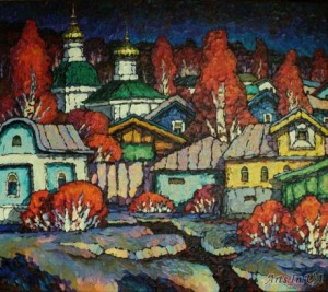 Evening shades. Sketch.