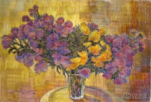 Золоті хризантеми