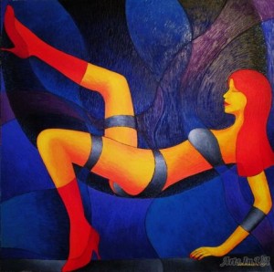 Дівчина в червоному