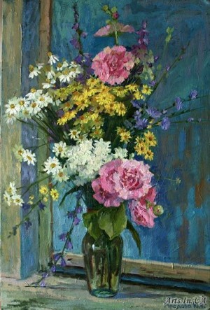 Натюрморт із мальвою