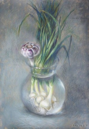 \ "Green onions and garlic \"