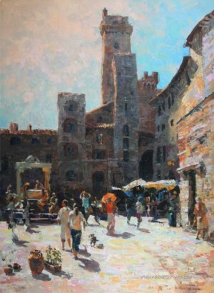 San Gimignano.Piazza della Cis